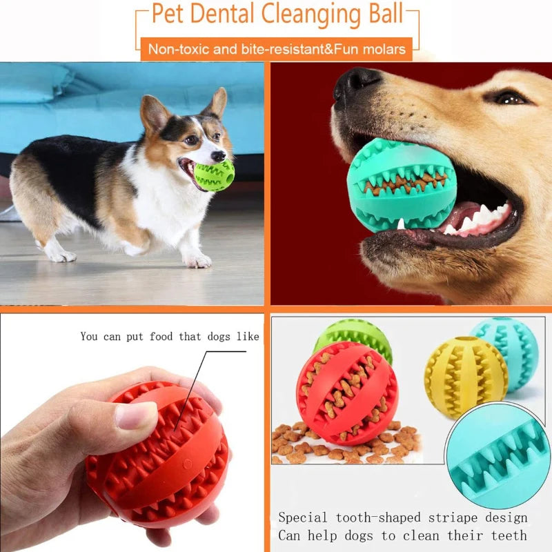 Pelota silicona para mascotas - mordedor y limpiador dental