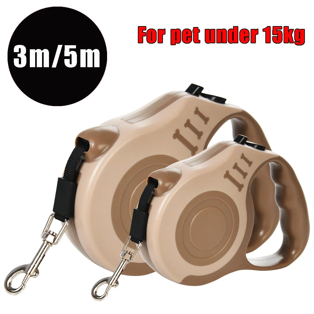 Correa retráctil automática para perros 5m - freno seguridad