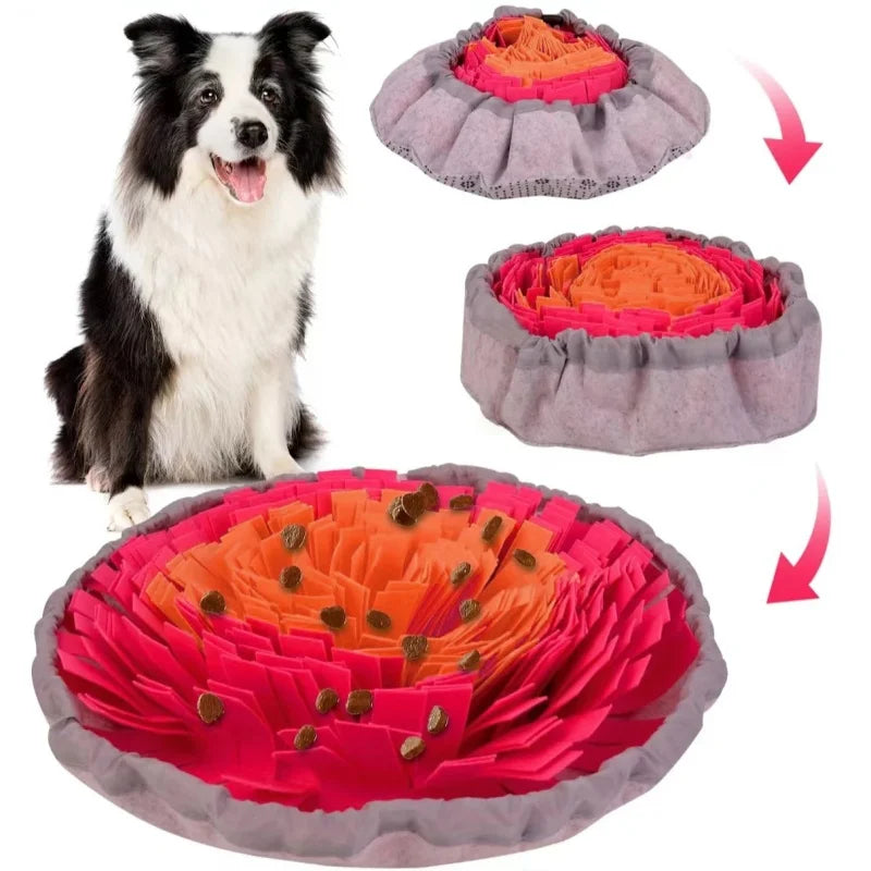 Snuffle mat lavable plegable para mascotas - alimentación lenta