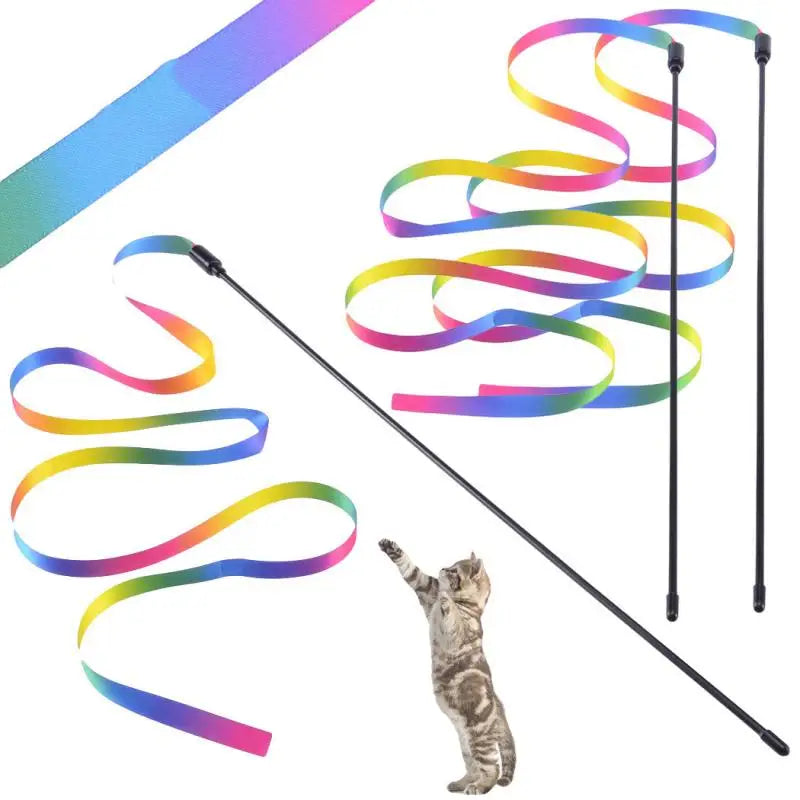 Varita interactiva de plumas para gatos - juguete estimulación