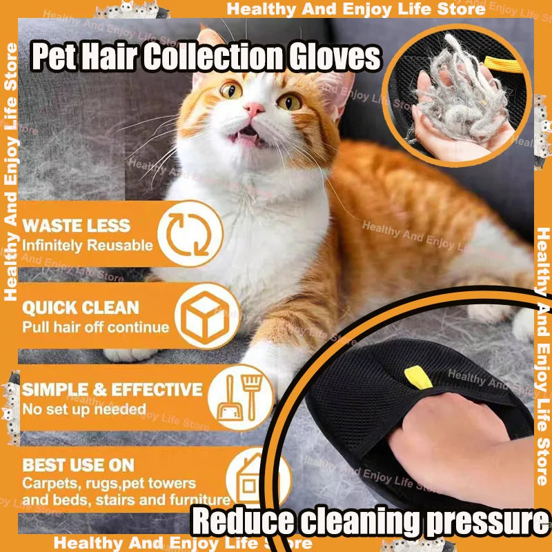 Guante grooming mascotas pelo corto y largo - ColayBigotes